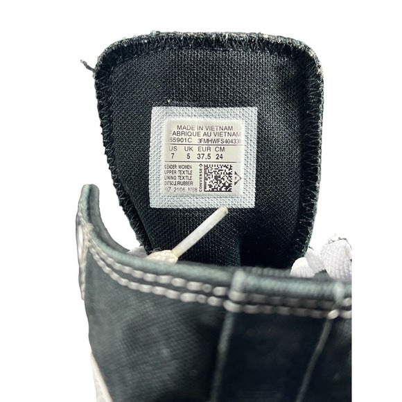 Converse All Star‎ Lugged Platform Black High Top Sneakers Women Sz 7 - Picture 6 of 6